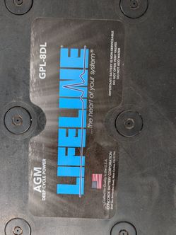 255 amphr lifeline agm batteries (2 for sale)