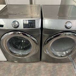 Samsung Front Load Washer And Electric Dryer Set 