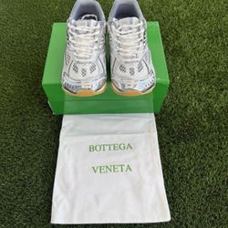 Bottega Veneta Orbit 'Silver White' - Brand New with Box US 10/ Euro 43