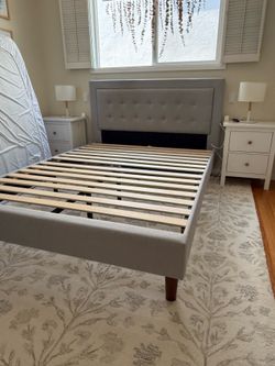 Queen Bed Frame & Mattress