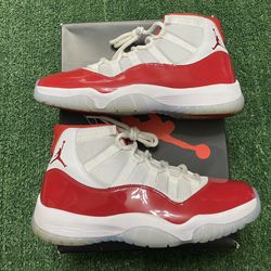 Jordan Cherry 11s size 10.5  USED But Clean
