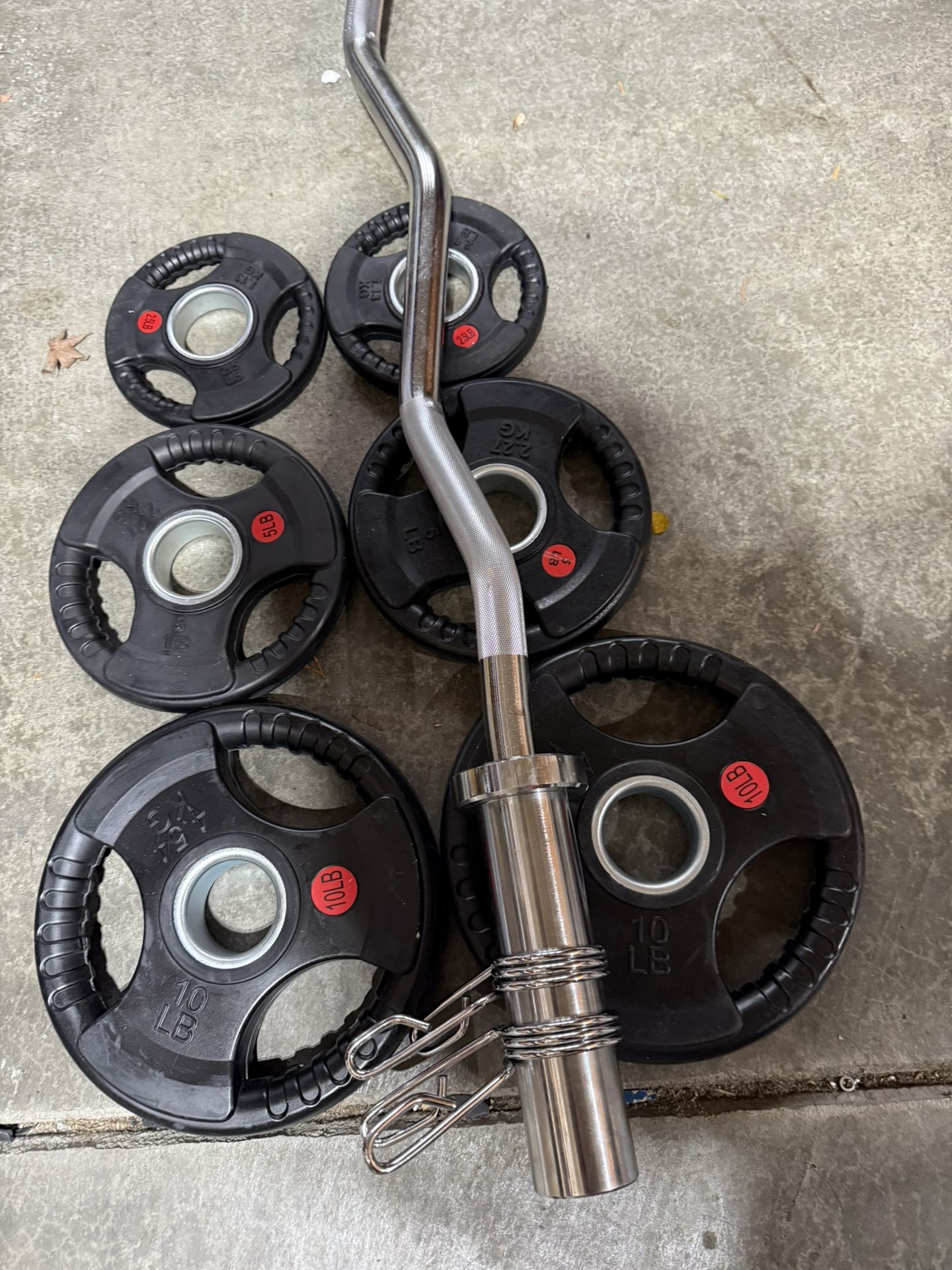 Olympic Weights Curl Bar Set