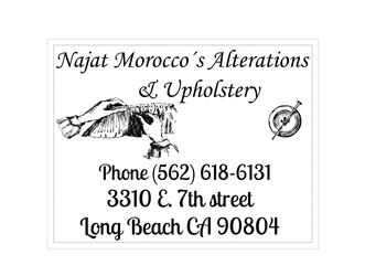 Najat Morocco´s Alterations  & Upholstery