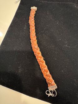 Braided Leather Bracelet with Lobster Clasp