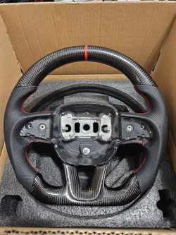 BRAND NEW 2015-2025 Dodge Challenger Charger Real Carbon Fiber Steering Wheel