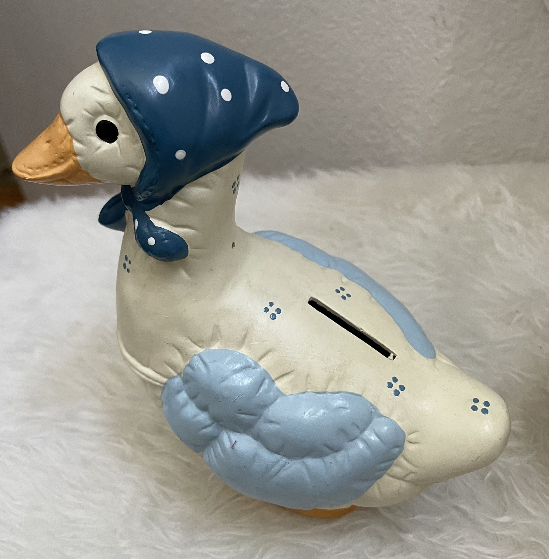 Vintage Ceramic Quilted Patchwork Coin Bank