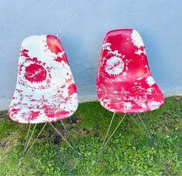 Modernica Case Study® Furniture Side Shell collection Red And White Platter Paint