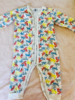 Petit Bateau Cat Print Baby Onesie – 24M/86cm