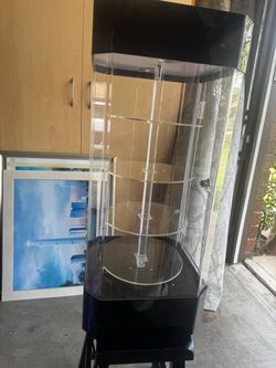 Rotating Acrylic Display Case Tower