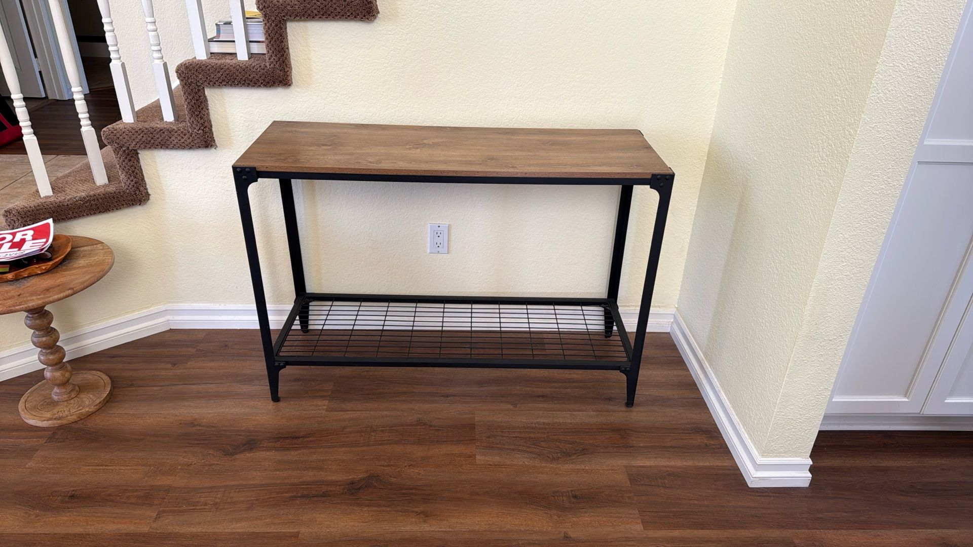 Metal And Wood Sofa Table/Sideboard