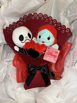 Jack Skellington and Sally Plush Bouquet Valentine’s Day 2025 NEW