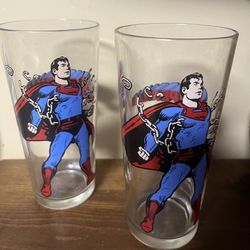 Pair of Vintage Collectible Superman Glasses