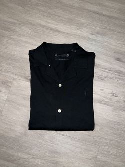 Allsaints Camp Shirt Black  Mens Sz Large New