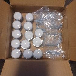 Chrome & White Cabinet/Drawer Knobs