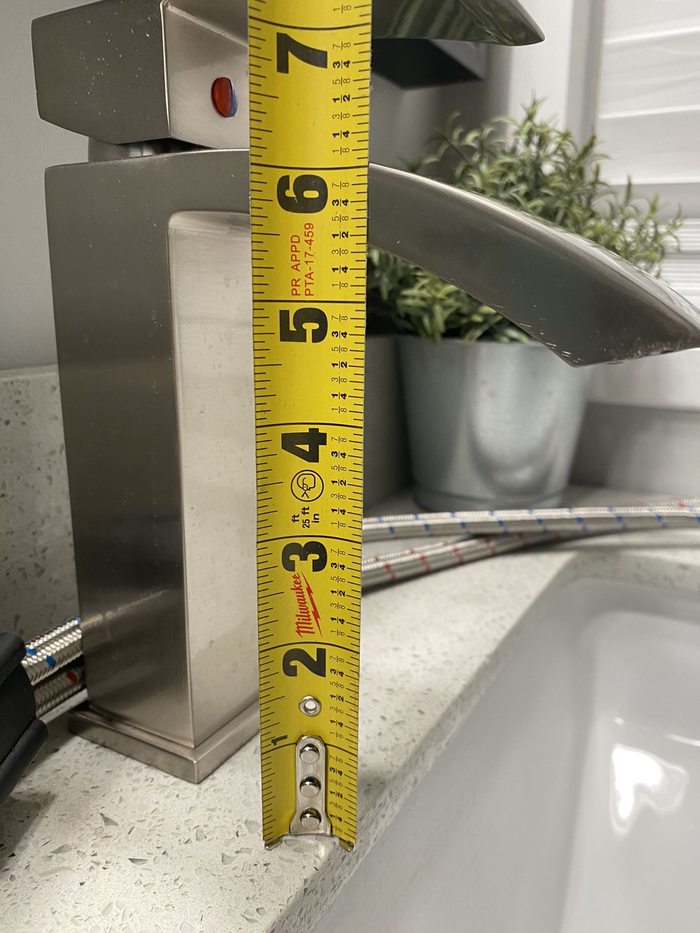 Two - Brushed Nickel Waterfall Faucets