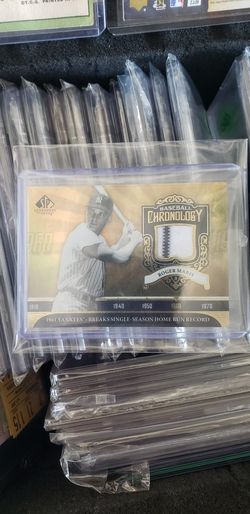 Roger Maris Game Used Jersey Card 2006 New York Yankees Hall Of Famer 2 Color Patch