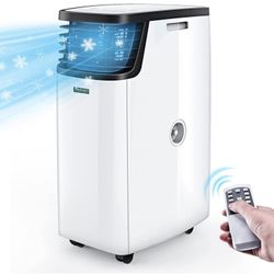 Portable Air Conditioner-14000BTU Portable AC Unit 500 Sqft AC Window Unit, Dehumidifier, with Remote Control Timer Wheels Auto Defrost, for Small Roo