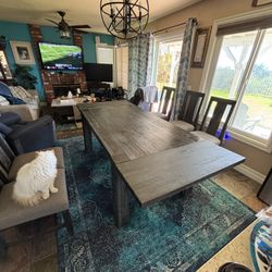 Wood Dining Table With Extension