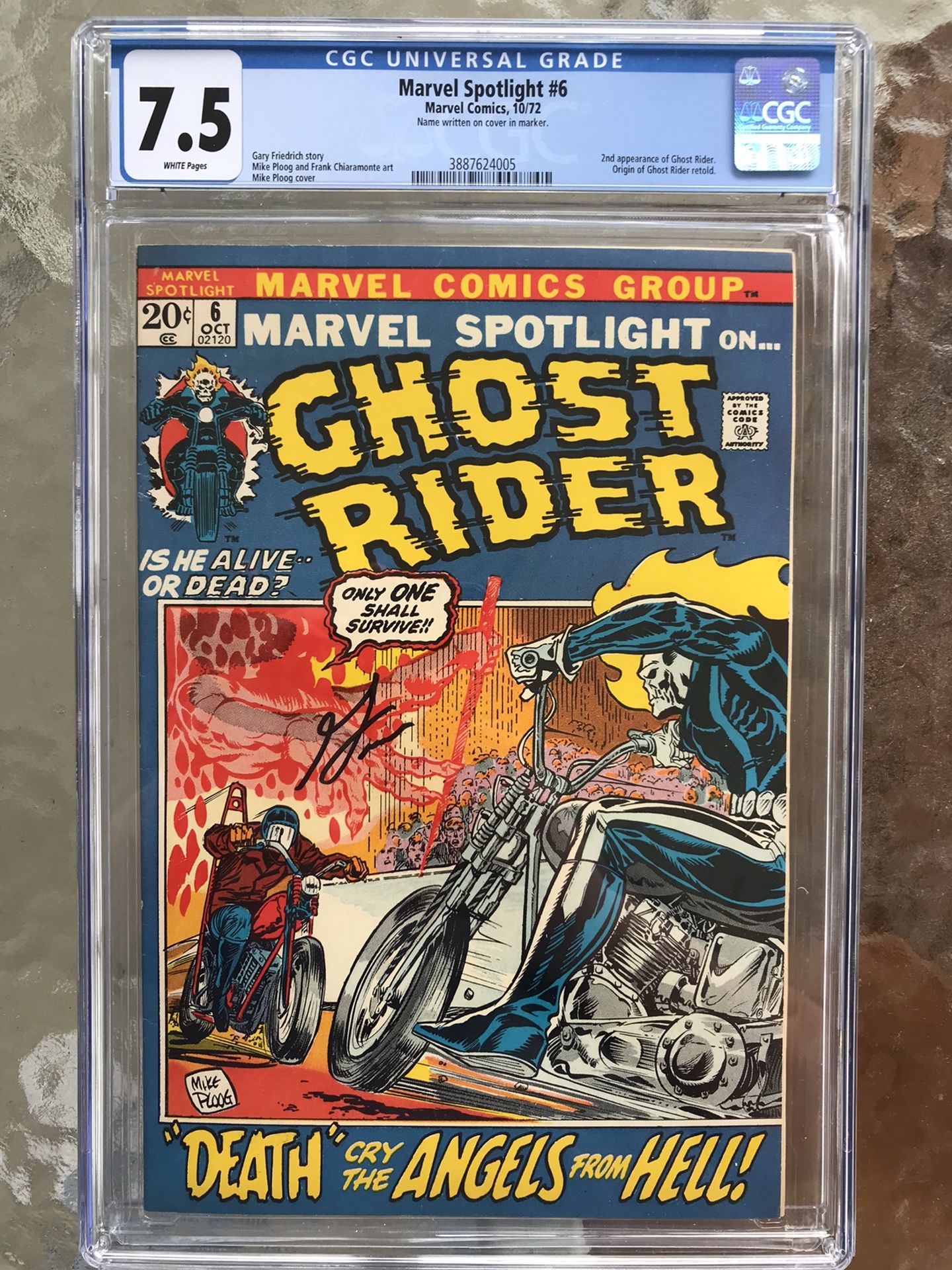 Marvel Spotlight #6 (1972) CGC 7.5 — White Pages; 2nd & Origin Of Ghost Rider