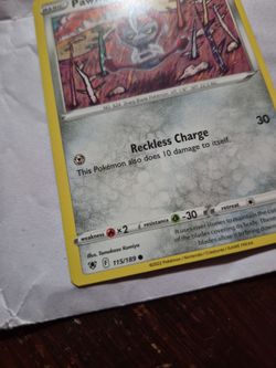 Pawniard Pokémon Card 115/189