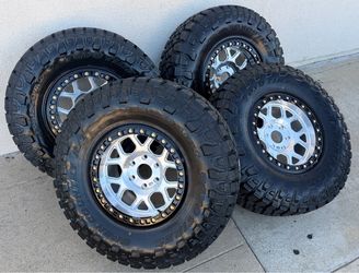 Kmc 444 Mesa Custom Black / Ring 17x9 6x139.7 +0 Offset With Toyo R/T Pro 35x12.50R17 Tires🔥🔥🔥🔥