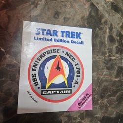 RARE USS Enterprise NCC-1701-A Captain Sticker Limited Edition Decal Promo