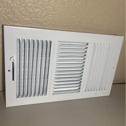 14 in. x 8 in. 3-Way Steel Wall/Ceiling Register in White