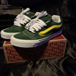 yellow , green knu skool vans 