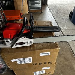 New cs5800 2stroke 20” chainsaw. Very powerful. Try before you buy. Pick up only. 