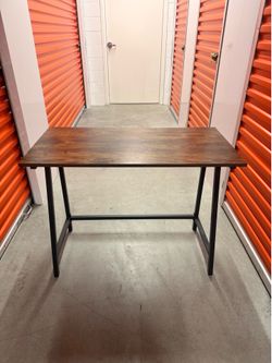 Modern Computer Desk | Home Office Writing Desk | Rustic Brown