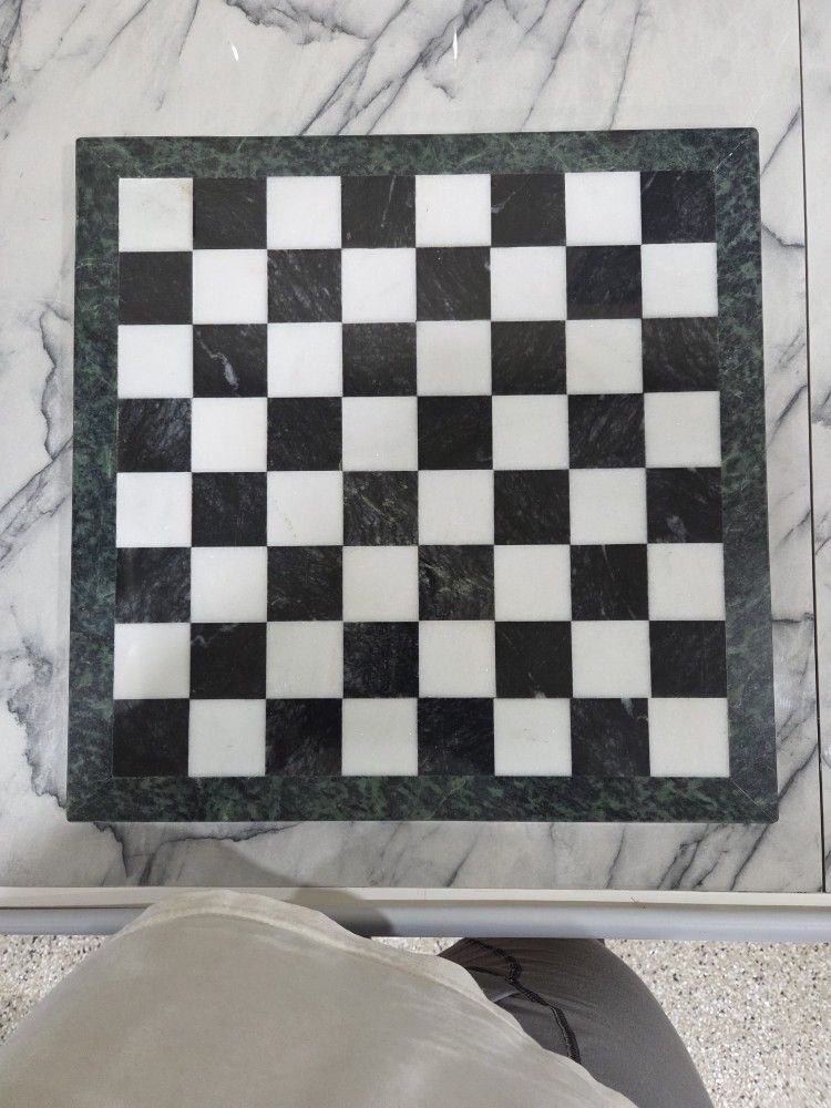 Marble Chess Board – Heavy & Polished – 15.75"