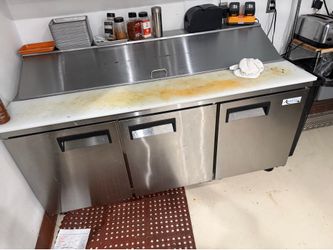 3 door sandwich prep table