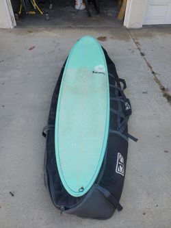 7'6" Torq Epoxy Surfboard w/Travel bag