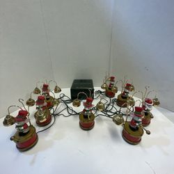 Vintage Santa’s Marching Band Mr Christmas Mouse Mice Musical Bells 1992 Tested