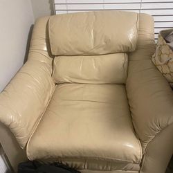 Leather Chair W/ Ottoman $350