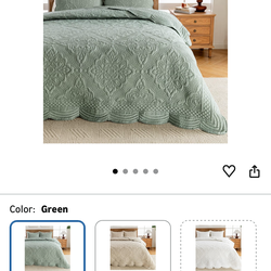 Quilt Set King Size - 3 pcs. Meadow park Embroidered