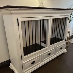 Custom Built Heavy Duty Dog Crate With Drawers 