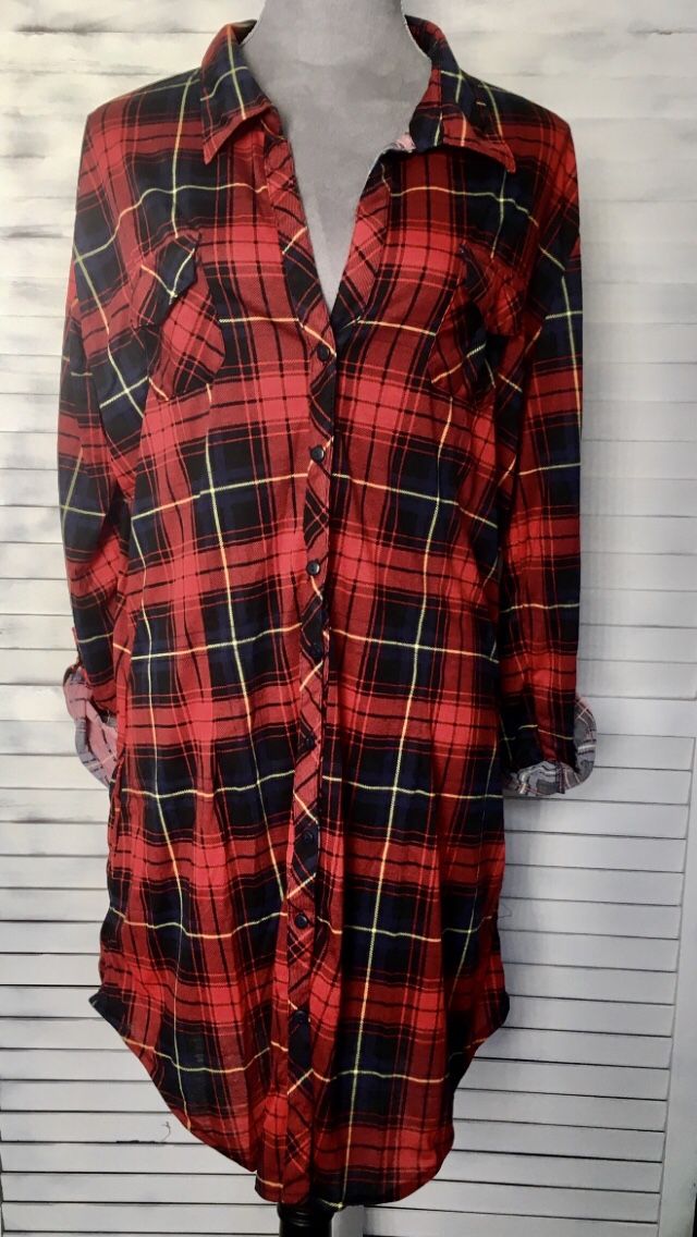 Red Plaid Shirt, 2XL