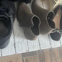 Brown Zip Up Booties