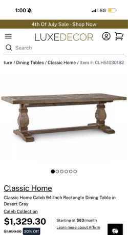 DINNER TABLE TOP 94”