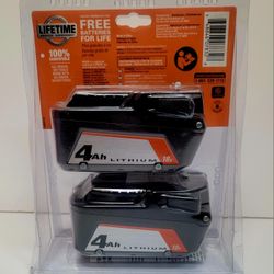 RIDGID
18V Lithium-Ion 4.0 Ah Battery (2-Pack)