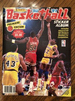 Rare 1990-91 NBA Panini Sticker Book 