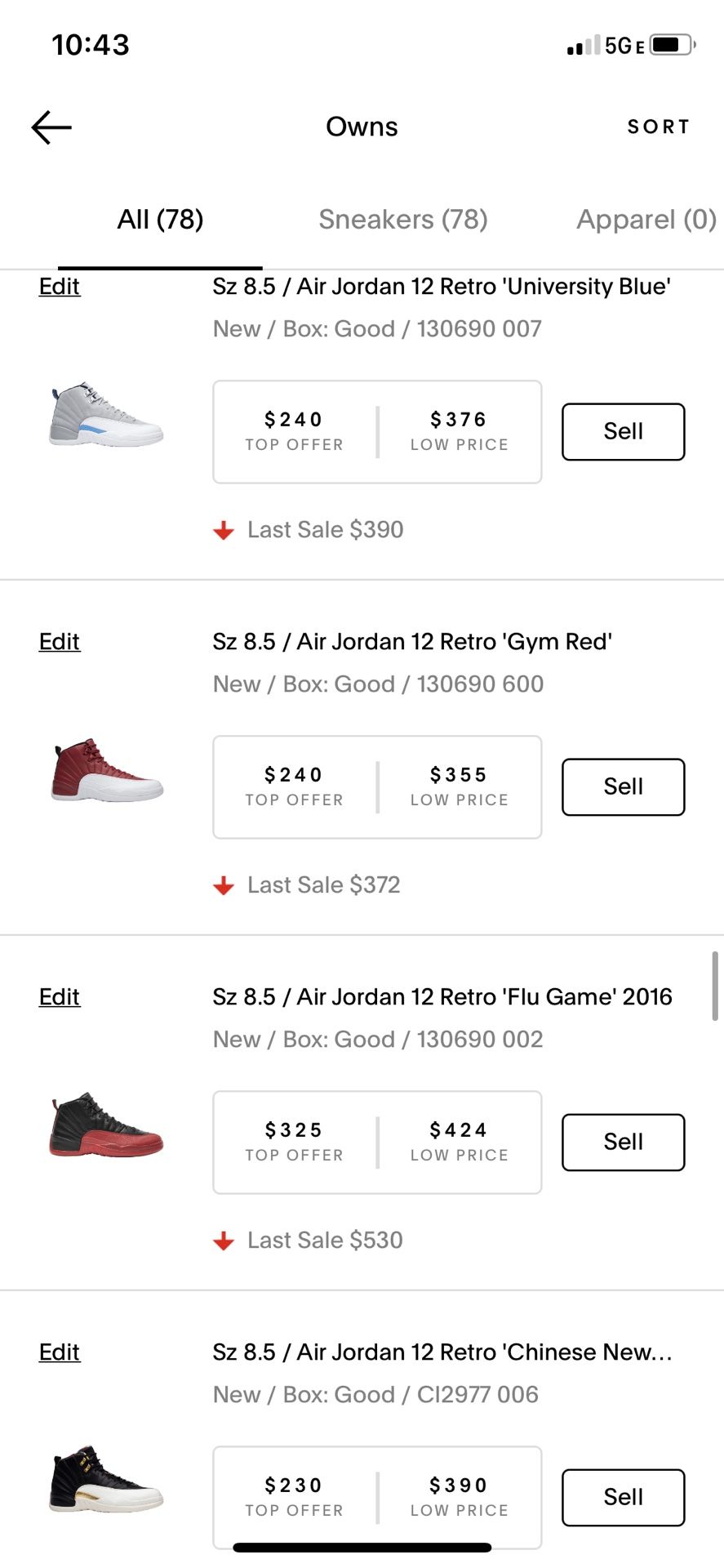 Sneaker collection, DS Size 8.5 All Exclusives