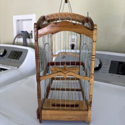 wooden bird cage