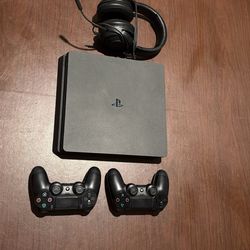 PS4 Slim Edition+Razor Headset With Mic