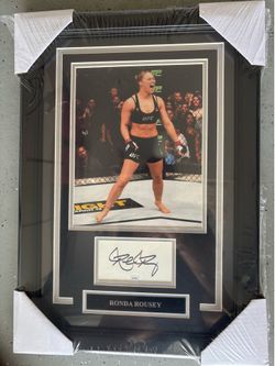 Rhonda Rousey autographed photo in frame