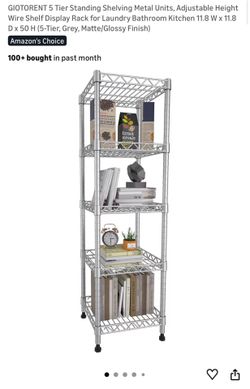 Metal 5 Tier Standing Shelving Units