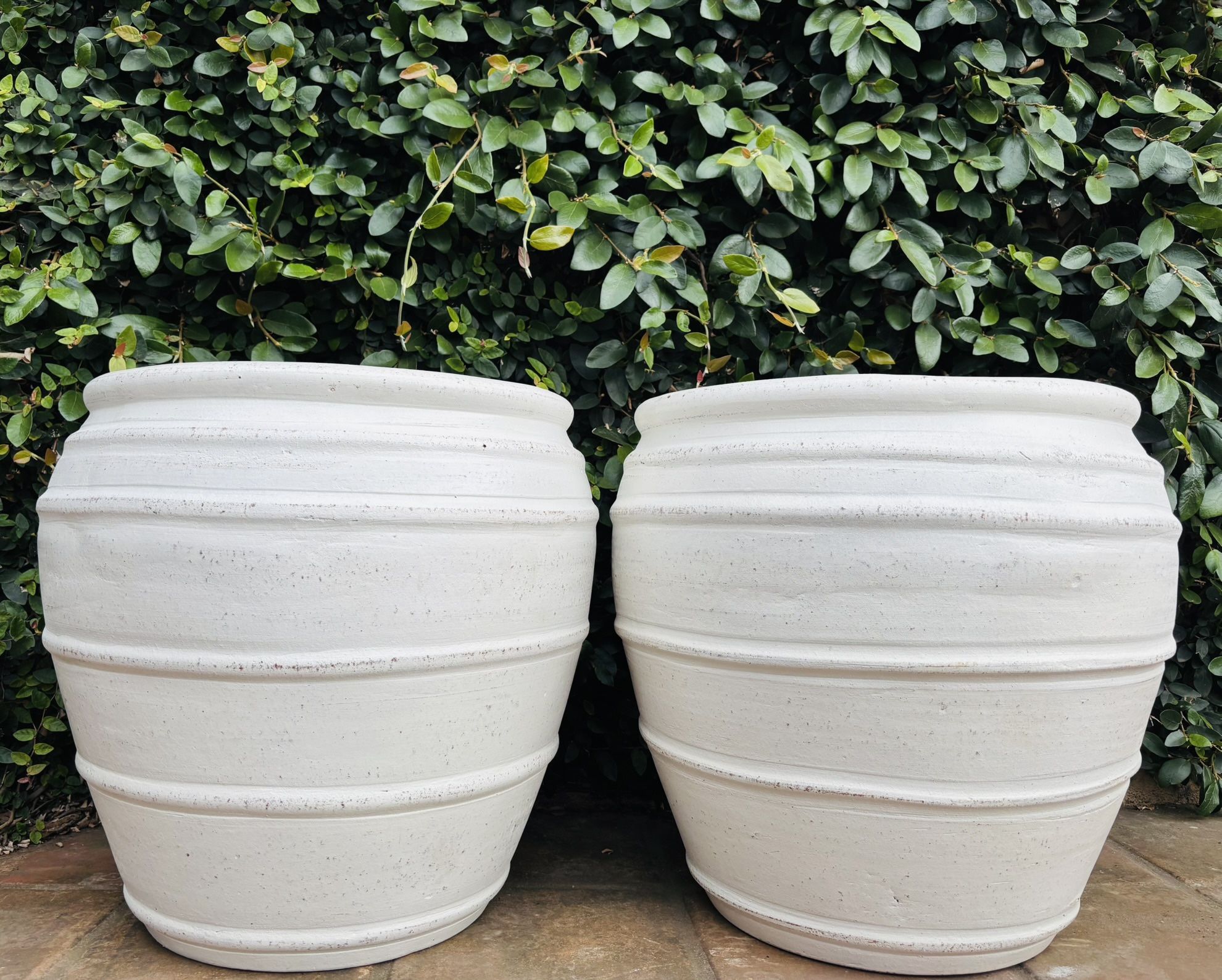 Set of 2 Extra Large Striped Oaxaca Pot Planters