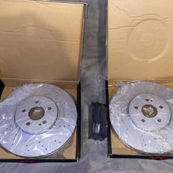 R1 Concepts Drilled And Slotted Front Brakes And Rotors Mercedes Benz NEW!