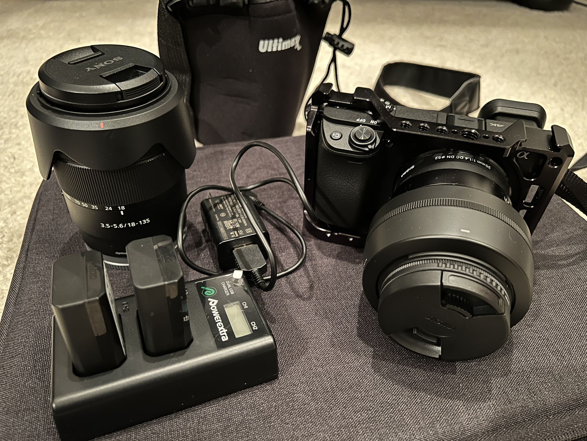Sony A6400 with accessories And Lenses 